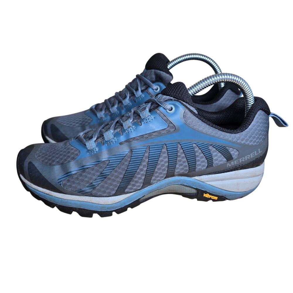 Merrell Shoes Women 8.5 Bluestone Siren Edge 3 Hiking Gray Blue J034434